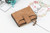 Leather Women Hasp Small Slim Coin Pocket Purse Cards Holders Wallet(Brown)