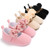 Lovely Flower Baby Girl Newborn Crib Shoes Soft Prewalker Anti-slip Baby Shoes(Blue)