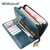 Vintage Button Phone Purses Women Wallets Female Purse Leather Brand Retro Ladies Long Zipper Woman Wallet Card Clutch(Short orange)