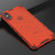 For iPhone X / XS Shockproof Honeycomb PC + TPU Protective Case (Red)