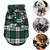 Summer Pet Dog Clothes for Small Dogs Fashion Cotton Cat Dog Plaid Shirt, Size:L(Green)