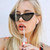 Sexy Ladies Cat Eye Sunglasses Women Vintage Sun Glasses(Purple)