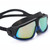 Colorful Large Frame Electroplating Anti-fog Silicone Swimming Goggles for Adults (Blue + Black)
