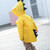 Cartoon Dinosaur Children Fashion Raincoat Size: L(Yellow)