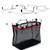 Outdoor Picnic Camping Foldable Mesh Basket Metal Bracket Cookware Holder Organizer Rack