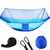 Portable Outdoor Camping Full-automatic Nylon Parachute Hammock with Mosquito Nets, Size : 250 x 120cm (Dark Blue + Baby Blue)