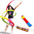 5 PCS 4m Colorful Children Toy Dancing Practices Dance Ribbons with Sticks, Random Pattern Delivery