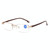 Rimless Anti Blue-ray Blue Film Lenses Presbyopic Glasses, +2.50D(Brown)