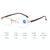 Rimless Anti Blue-ray Blue Film Lenses Presbyopic Glasses, +2.50D(Brown)