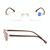 Rimless Anti Blue-ray Blue Film Lenses Presbyopic Glasses, +2.50D(Brown)
