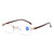 Rimless Anti Blue-ray Blue Film Lenses Presbyopic Glasses, +1.50D(Brown)