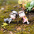 Lovers Chair Garden Dollhouse Decoration Moss Micro Landscape PVC Ornaments(Grey)
