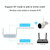 Indoor 4CH HD 1080P Security Wireless IP IR Camera Wifi Kit, Support Night Vision / PIR Detection / Two-Way Audio & Micro SD Card (128GB Max, IR Distance: 9m(White)