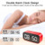 AEC BT501 Bluetooth 5.0 Mini Speaker with LED & Alarm Clock & Clock & Mirror, Support 32G TF Card(Red)