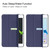 Custer Texture Horizontal Flip Smart PU Leather Case for iPad Mini 4 / Mini 5, with Sleep / Wake-up Function & Three-folding Holder (Blue)