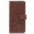 Lucky Clover Pressed Flowers Pattern Leather Case for OnePlus 6T, with Holder & Card Slots & Wallet & Hand Strap (Brown)
