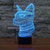Side Face Cat Style 3D Touch Switch Control LED Light , 7 Color Discoloration Creative Visual Stereo Lamp Desk Lamp Night Light
