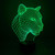 Leopard Style 3D Touch Switch Control LED Light , 7 Color Discoloration Creative Visual Stereo Lamp Desk Lamp Night Light