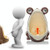 Cartoon Frog Shape Kids Wall-Mounted Potty Toilet(Brown)
