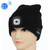 Unisex Warm Winter Polyacrylonitrile Knit Hat Adult Head Cap with LED and Bluetooth (Black)
