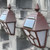 Solar Retro Hexagonal LED Wall Lamp Outdoor Light Sensor Control Landscape Light (Black)