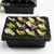 5 PCS Seedling Tray Sprout Plate 12 Holes Nursery Pots Tray Lids Box For Gardening Bonsai Mini Greenhouse Nursery Plate(Black)