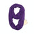 Women Solid Winter Infinity Scarf Pocket Loop Zipper Pocket Scarves (Purple)