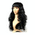 Colorful Wild-Curl Up Party Headwear Wavy Long PET Wigs For Female(Black)