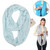 Women Solid Winter Infinity Scarf Pocket Loop Zipper Pocket Scarves (Baby Blue)