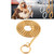 Pet Collars Pet Neck Strap Dog Neckband Snake Chain Dog Chain  Solid  Metal Chain Dog CollarLength:60cm (Gold)