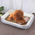 Dog Bone Pattern Big Soft Warm Kennel Pet Dog Cat Mat Blanket, with Rattan Mat & Blanket Size: S, 604515cm (Grey White)