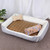 Dog Bone Pattern Big Soft Warm Kennel Pet Dog Cat Mat Blanket, with Rattan Mat & Blanket Size: S, 604515cm (Grey White)