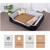 Dog Bone Pattern Big Soft Warm Kennel Pet Dog Cat Mat Blanket, with Rattan Mat & Blanket Size: S, 604515cm (Grey White)