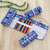 36 Slots Ethnic Elephant Print Pen Bag Canvas Pencil Wrap Curtain Roll Up Pencil Case Stationery Pouch