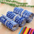 36 Slots Ethnic Elephant Print Pen Bag Canvas Pencil Wrap Curtain Roll Up Pencil Case Stationery Pouch