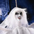 Flying Hanging Ghost Scary Sound and Moving for Halloween Decorations (White)