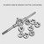 12 PCS Multi-specification Tap and Die Combination Set Hand Metric Wire Tapping Wrench Winch