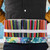 36 Slots Starry Sky Print Pen Bag Canvas Pencil Wrap Curtain Roll Up Pencil Case Stationery Pouch