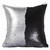 DIY Two Tone Glitter Sequins Throw Pillow Case Reversible Sequin Magical Color Changing Pillow Cover, Size: 40*40cm(Silver+Black)