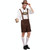 Halloween Costume Men Beer Costume Oktoberfest Suits England Style Stage Performance Cosplay Clothing, Size:L, Bust: 100cm, Waistline: 99cm, Clothes Length: 69cm, Long Pants: 50cm