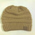 CC Letter Ponytail Cap Knitting Hat for Ladies(Brown)