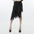 Black Irregular Long Skirt Exit Halloween Costume Cosplay Show Witchcraft Dress, XL, Chest: 98cm, Waistline: 80cm, Skirt Length: 110cm