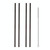 5 PCS Reusable Stainless Steel Straight Drinking Straw + Cleaner Brush Set Kit,  215*8mm(Black)