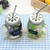 5 PCS Reusable Stainless Steel Straight Drinking Straw + Cleaner Brush Set Kit,  215*8mm(Black)