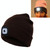 Unisex Warm Winter Polyacrylonitrile Knit Hat Adult Head Cap with 4 LED Lights(Coffee)