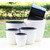 Lazy Flower Pots Automatic Water-absorbing Hydroponic Potted Plants Circular Resin Plastic Flower Pots Double-layer Design Self Watering Planter, Diameter: 12cm, Height: 12.2cm(White)