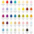 6 PCS Water Droplets Inkpad Kids Favors Ink Stamp Pads Colorful Ink Pad DIY Scrapbooking Drop Shape, Random Color Delivery