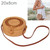 Sunflower Pattern Autumn Rattan Handmade Rattan Bag  Vintage Art Beach Ladies Diagonal Bag, Size:20x20x8cm