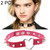 2 PCS Punk Style Fashion Heart Shape Leather Rivet Necklace Collar, Random Color Delivery
