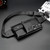 Universal Outdoor Men Shoulder Messenger Bags Retro Men Waist Bag, Size: L (27cm x 15cm x 1cm) (Black)